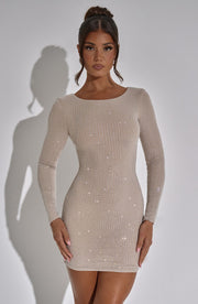 Glimmer Mini Dress - Nude