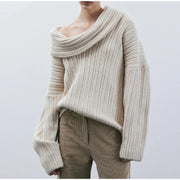 Off Shoulder Knit Sweater Flo